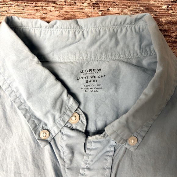 VGUC J. Crew Light Weight Shirt, Large Tall - Picture 2 of 4